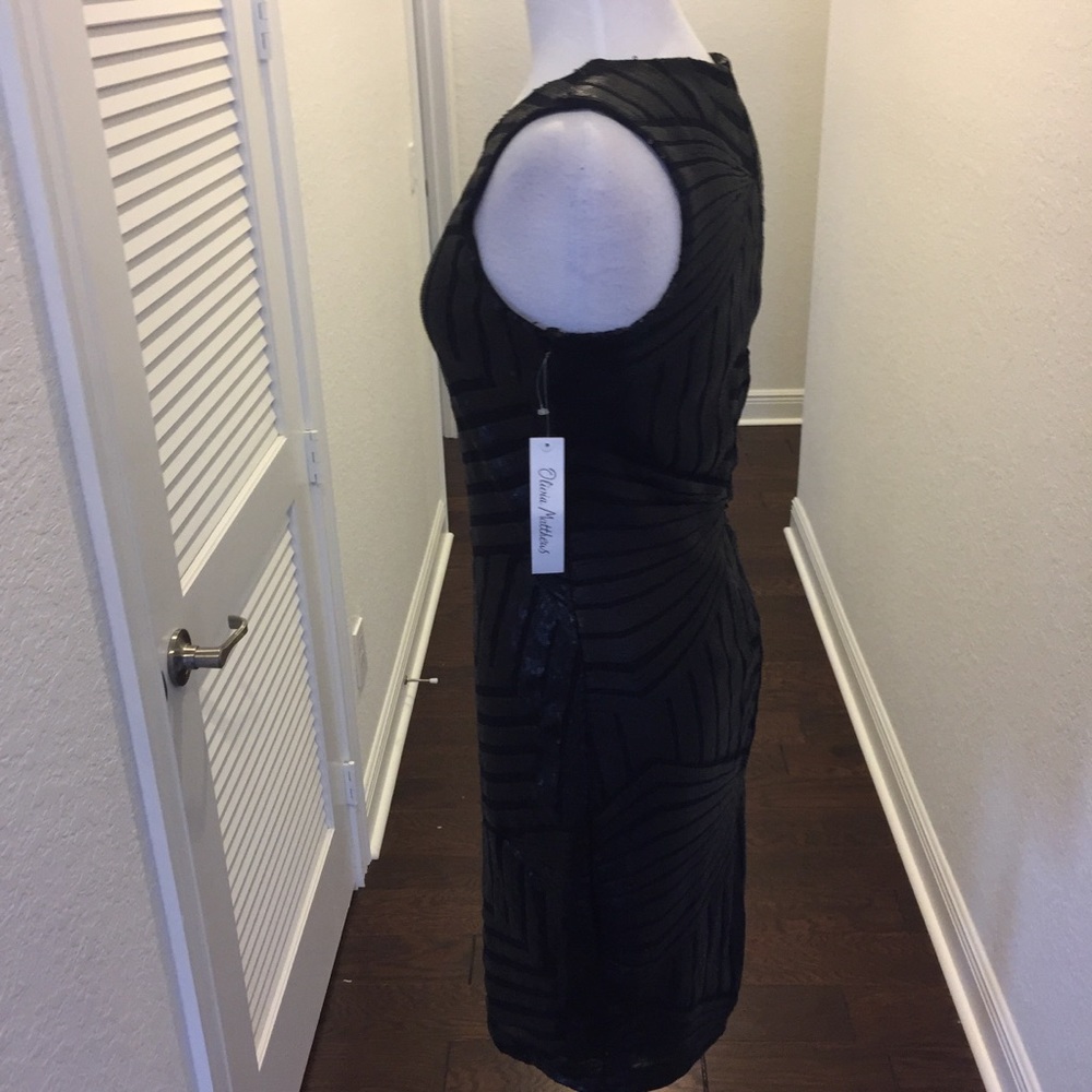 ⚡️NWT-Olivia Matthews- Sz-8-Blk Sequin Dress⚡️ - Picture 4 of 8